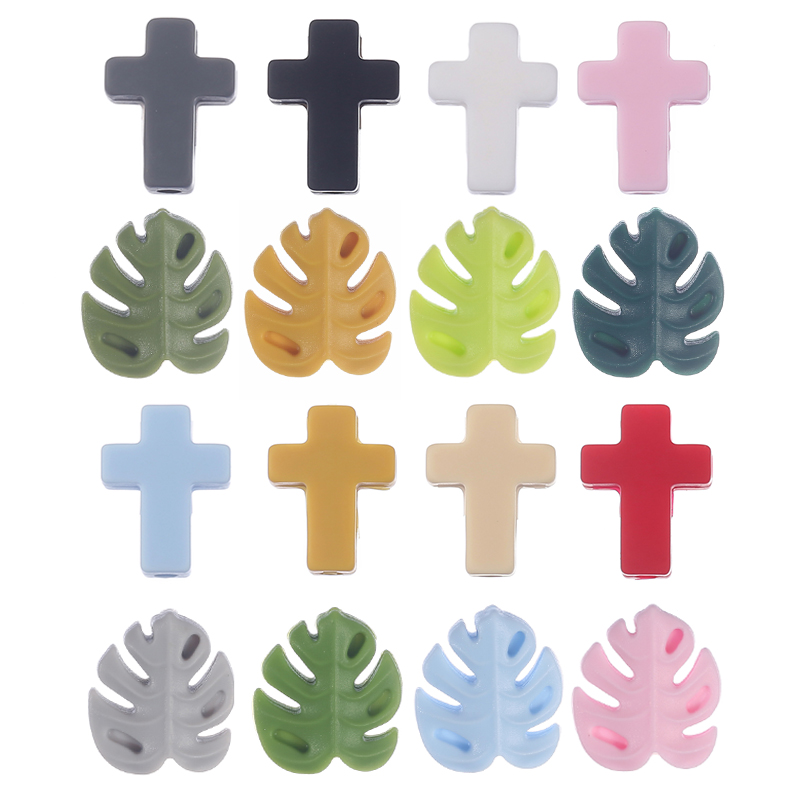 10Pcs Leaves Cross Silicone Be - Baby Products Name 评论和价格