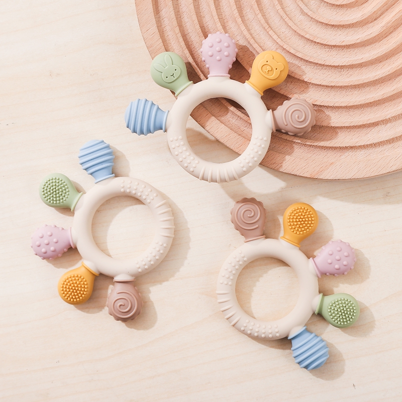 1pc Silicone Teether Baby 0 12 - Baby Products Name 评论和价格