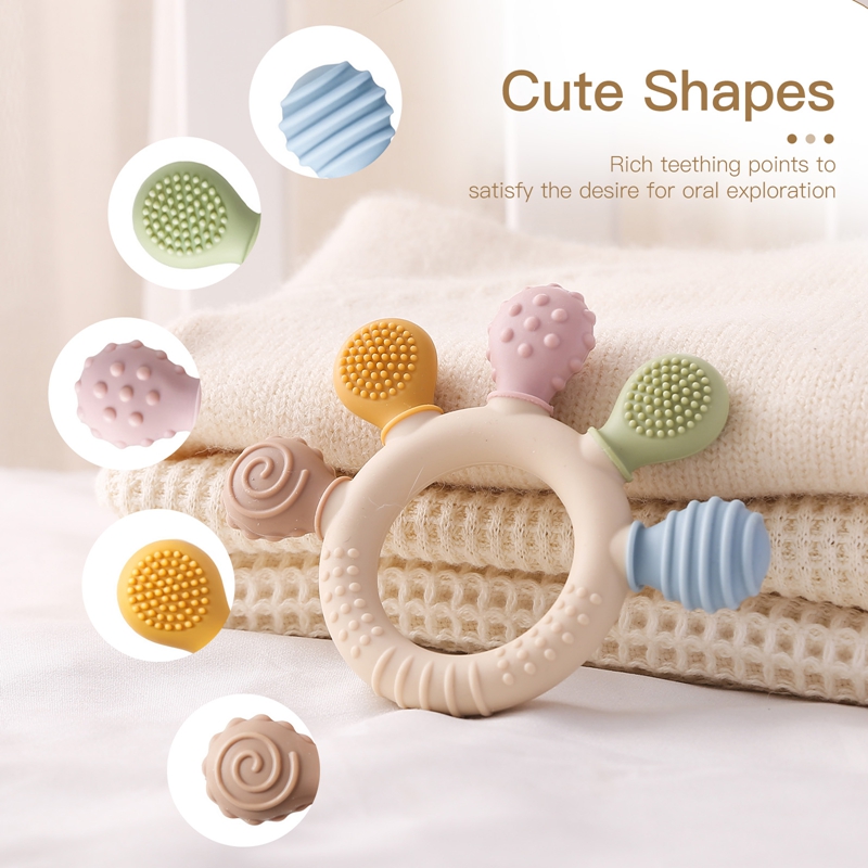 1pc Silicone Teether Baby 0 12 - Baby Products Name 评论和价格