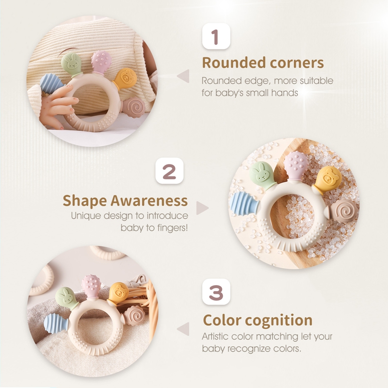 1pc Silicone Teether Baby 0 12 - Baby Products Name 评论和价格